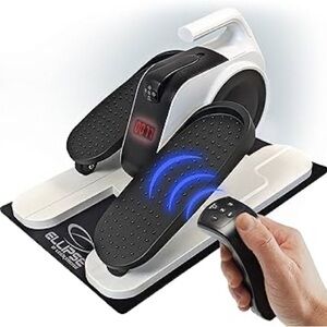 Under-Desk Mini Elliptical with Remote - White & Black